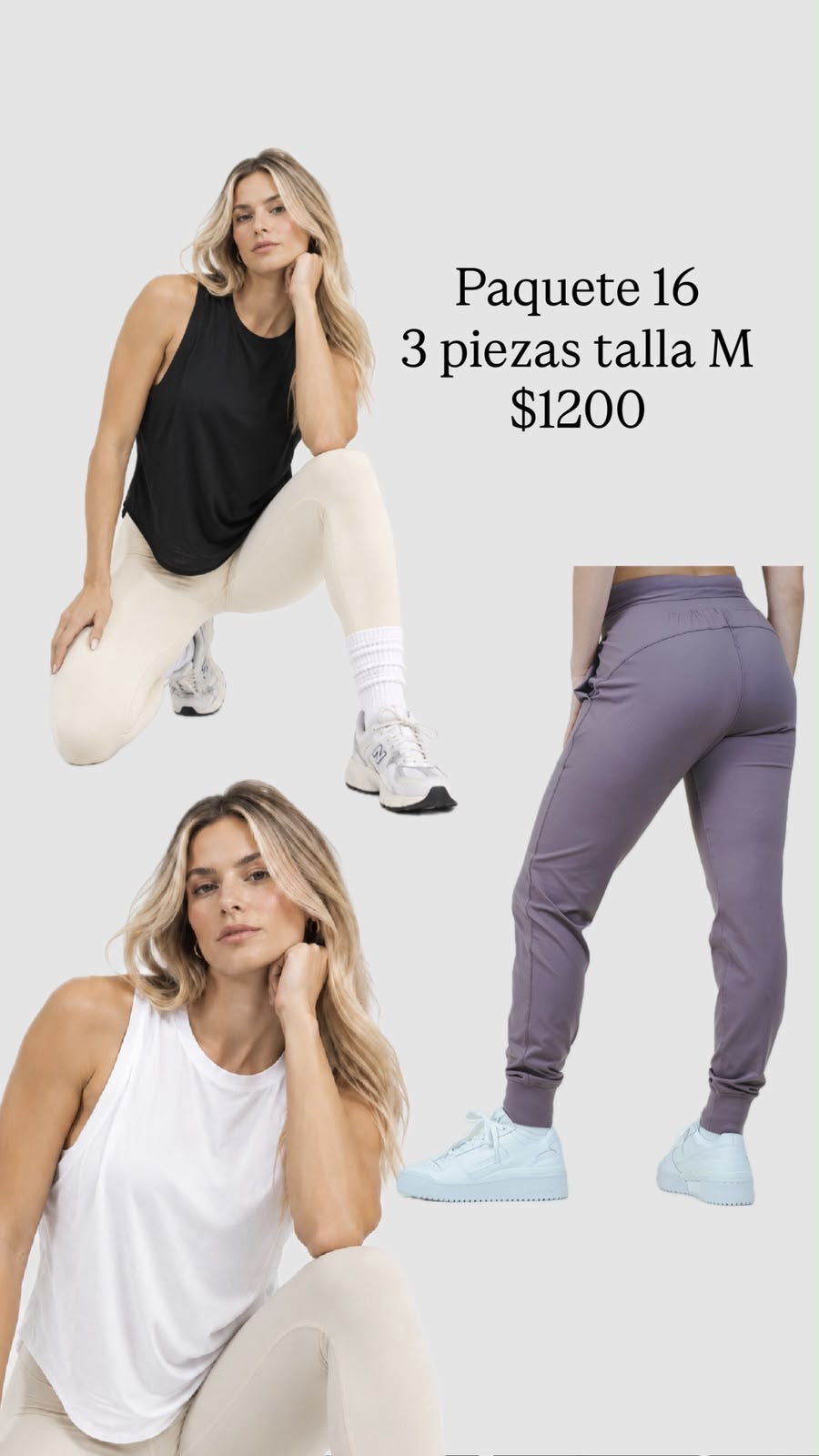 Paquete talla M $1,200 3 piezas