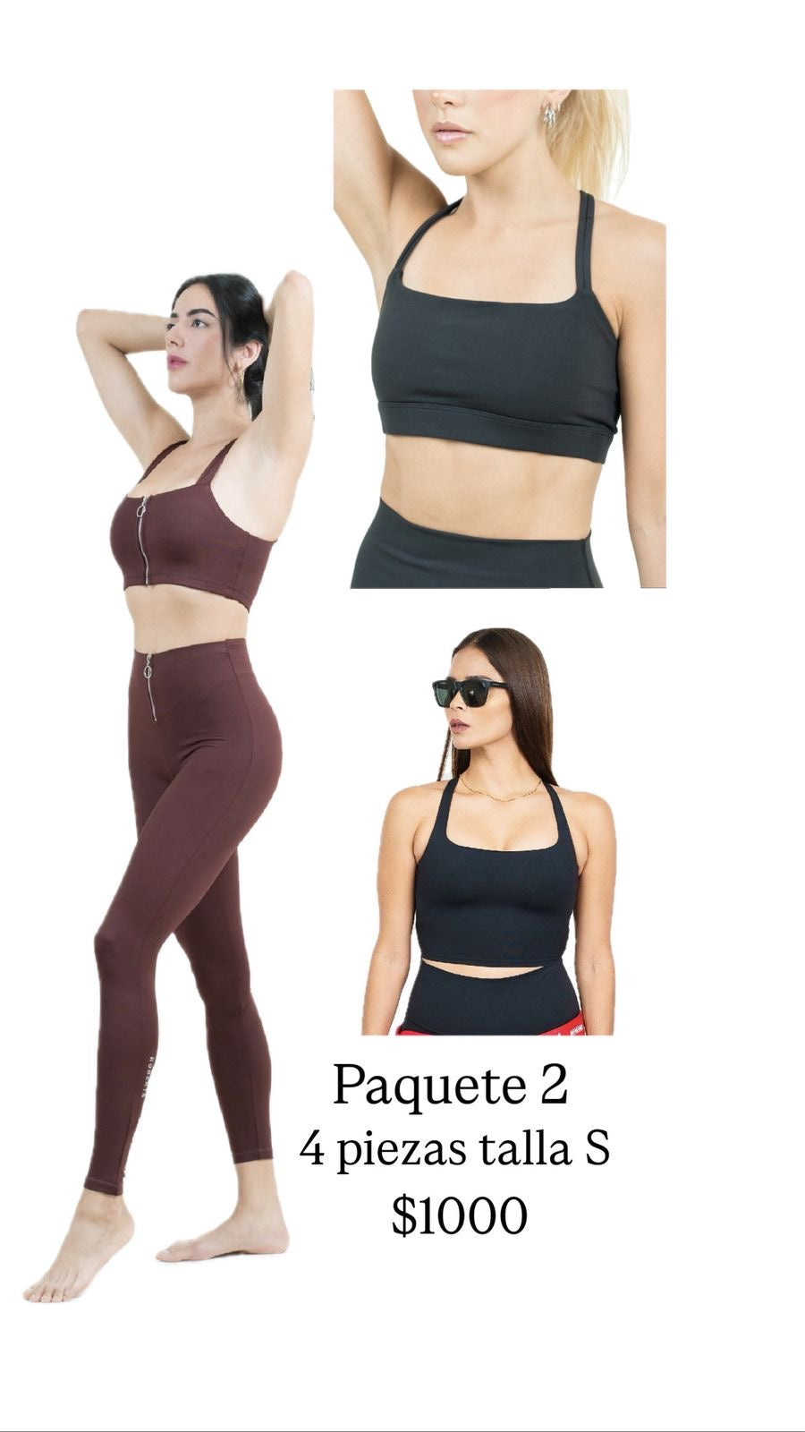 Paquete2 $1,000 4 piezas talla S