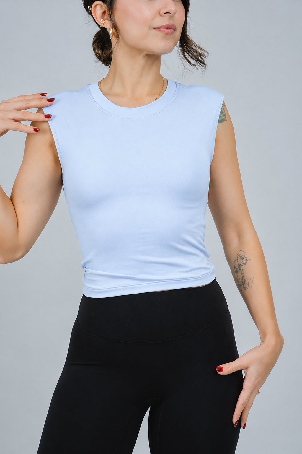 Blusa Open Back Baby blue