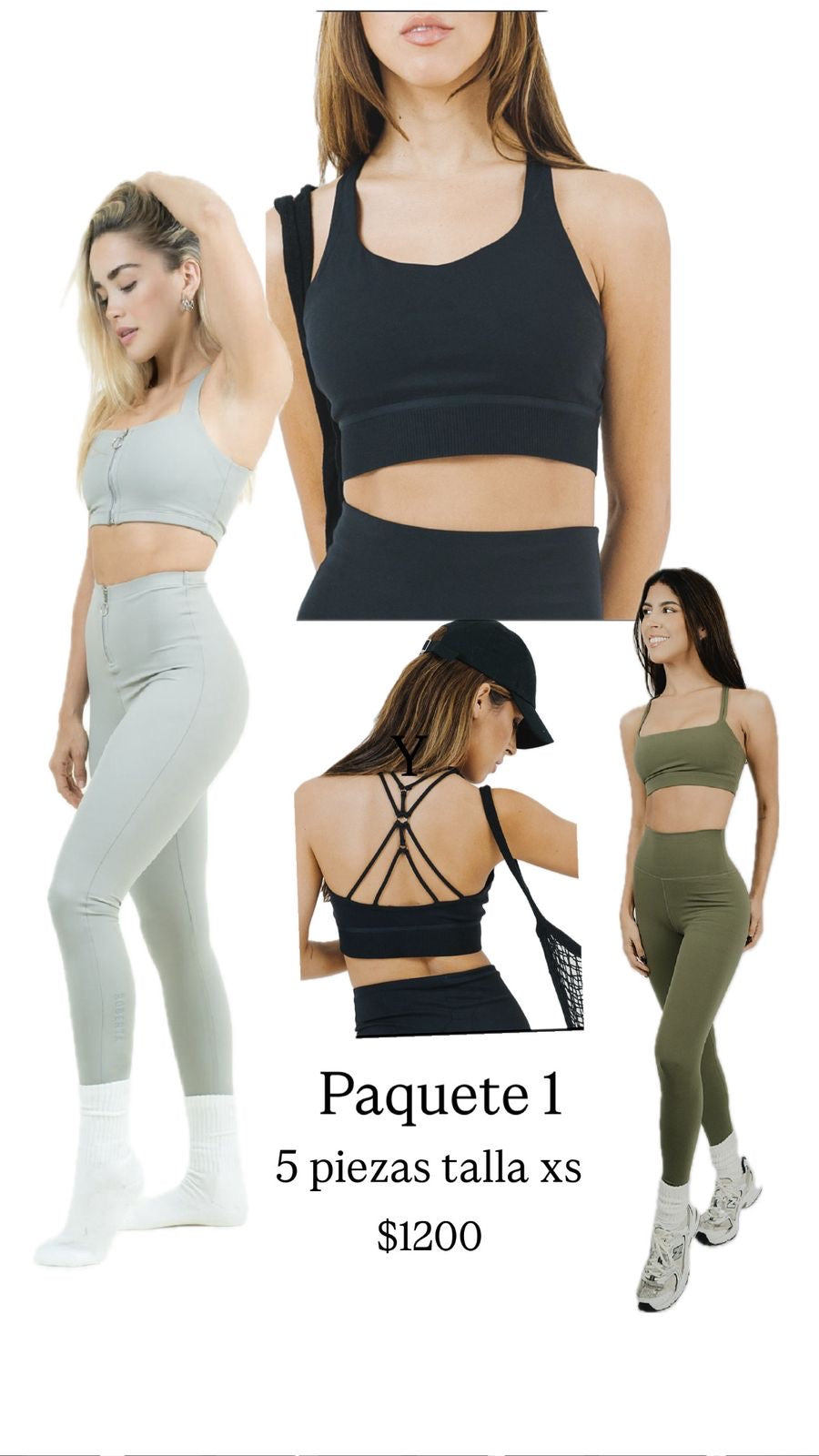 Paquete 1$1,200 5 piezas Talla XS