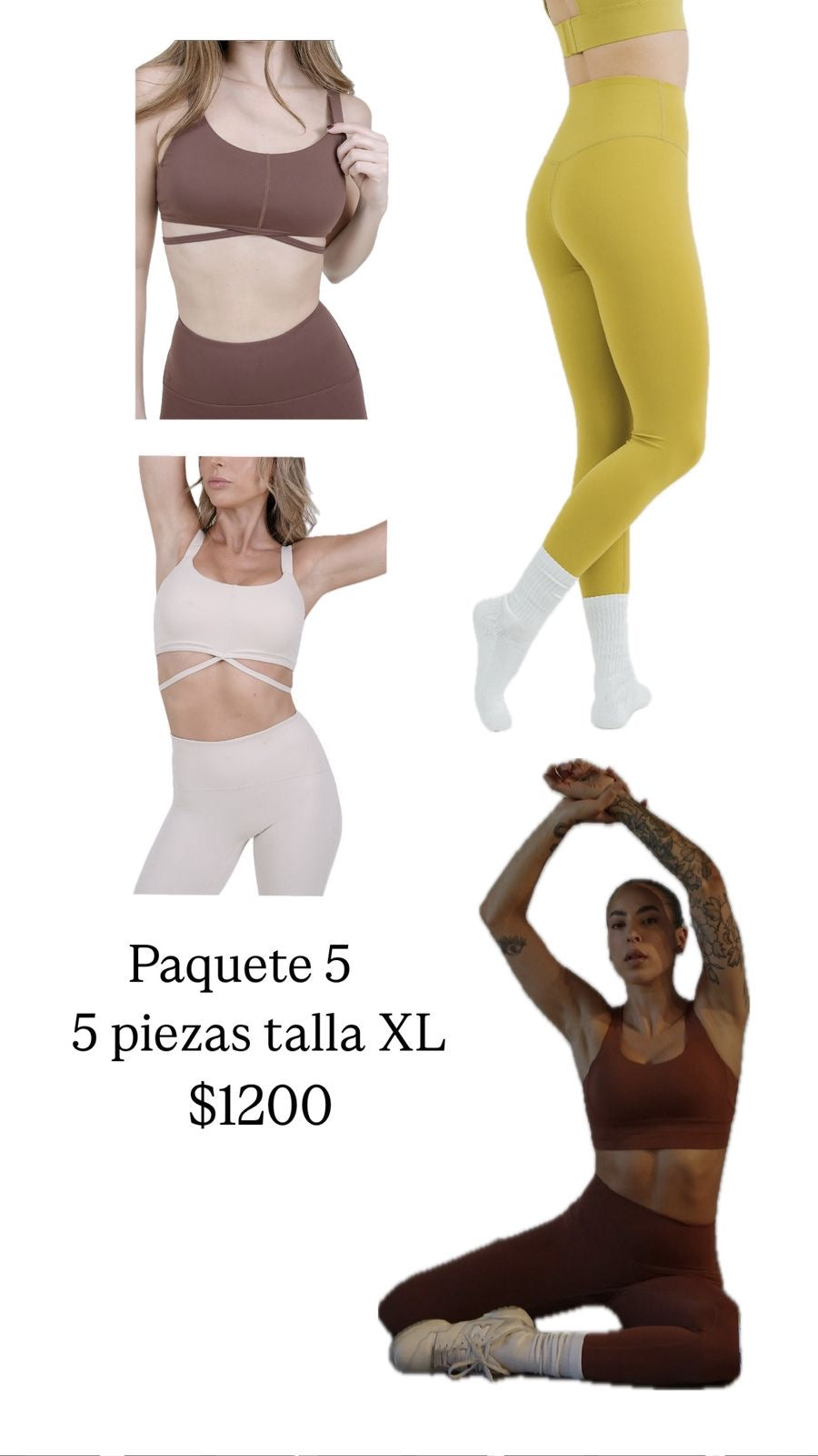 Paquete 5 $1200 5 PIEZAS TALLA XL