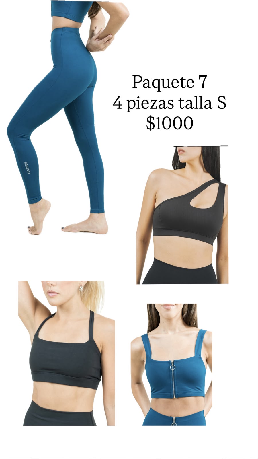 Paquete 7 $1000 4 piezas Talla S