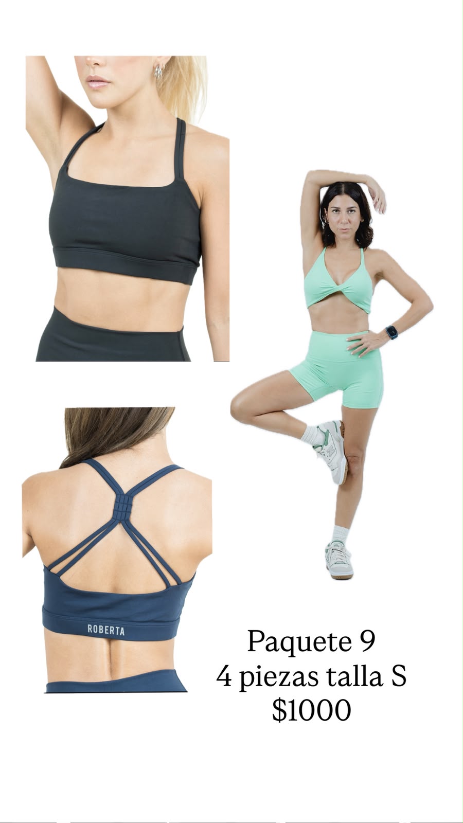 Paquete Talla S $1,000 4 piezas