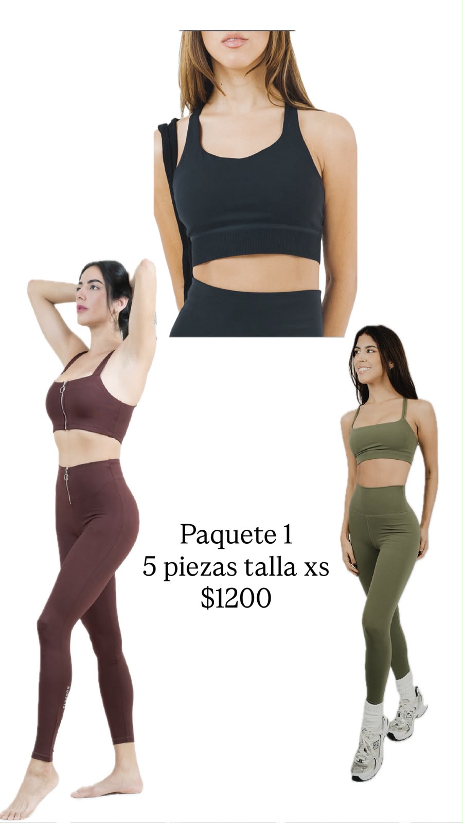 Paquete 1$1,200 5 piezas Talla XS