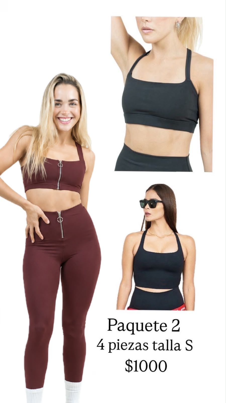 Paquete2 $1,000 4 piezas talla S