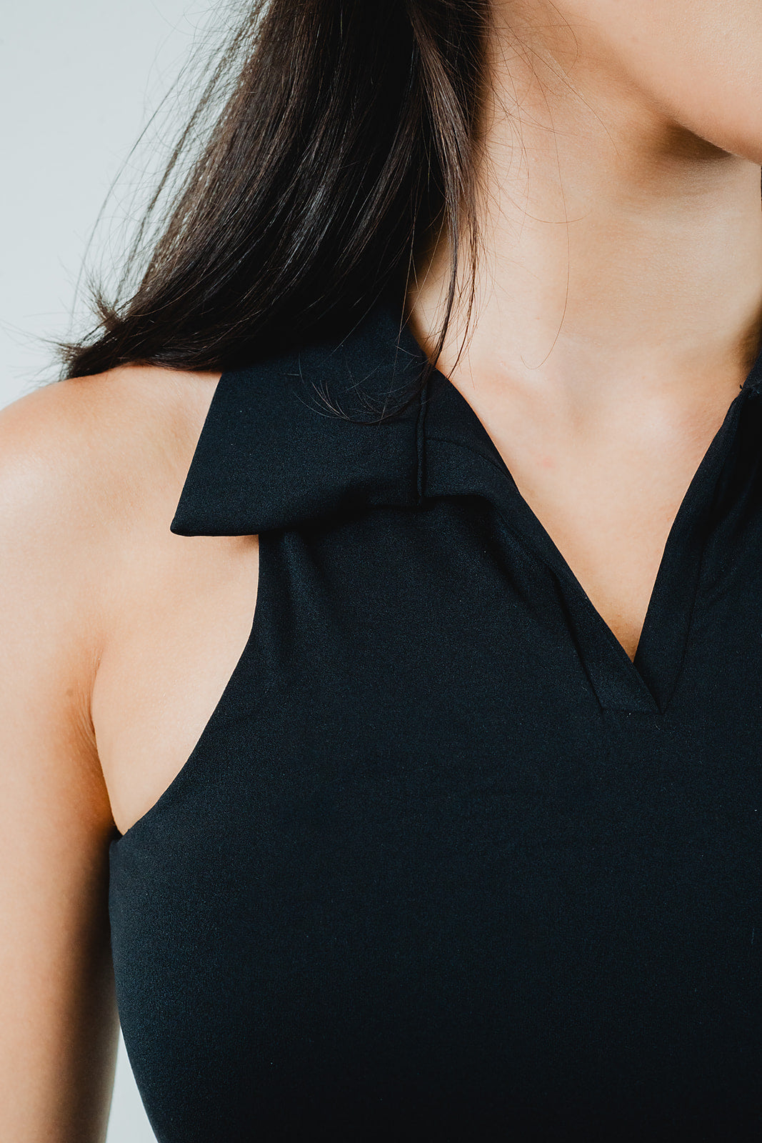 Top sport polo negro