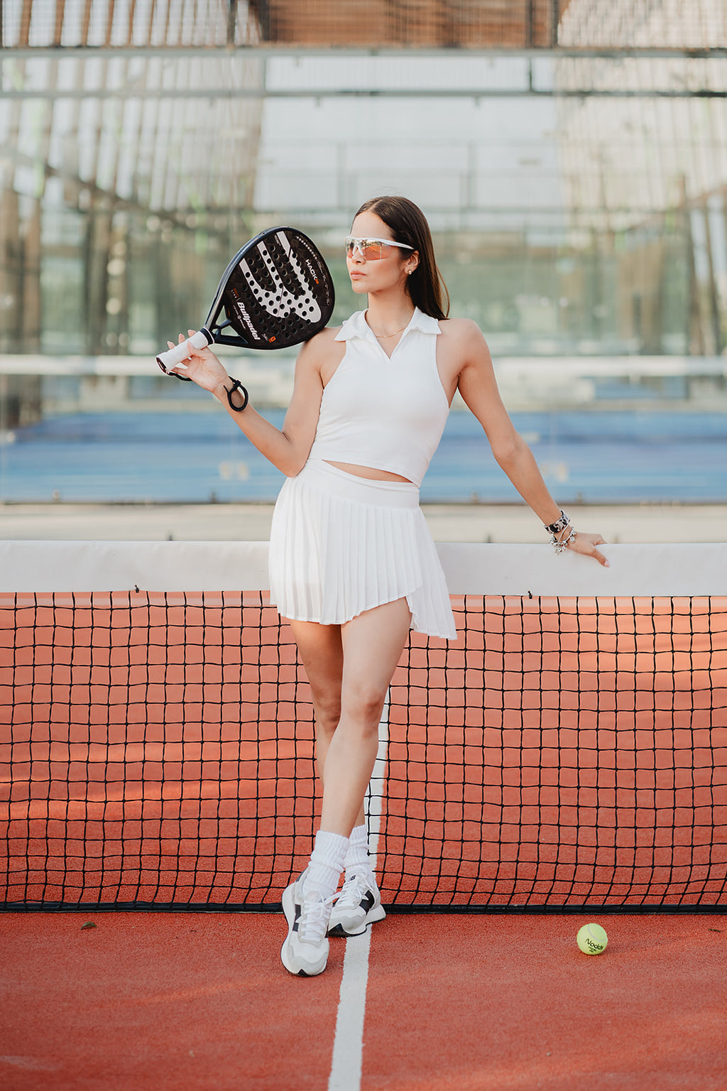 Top sport polo blanco