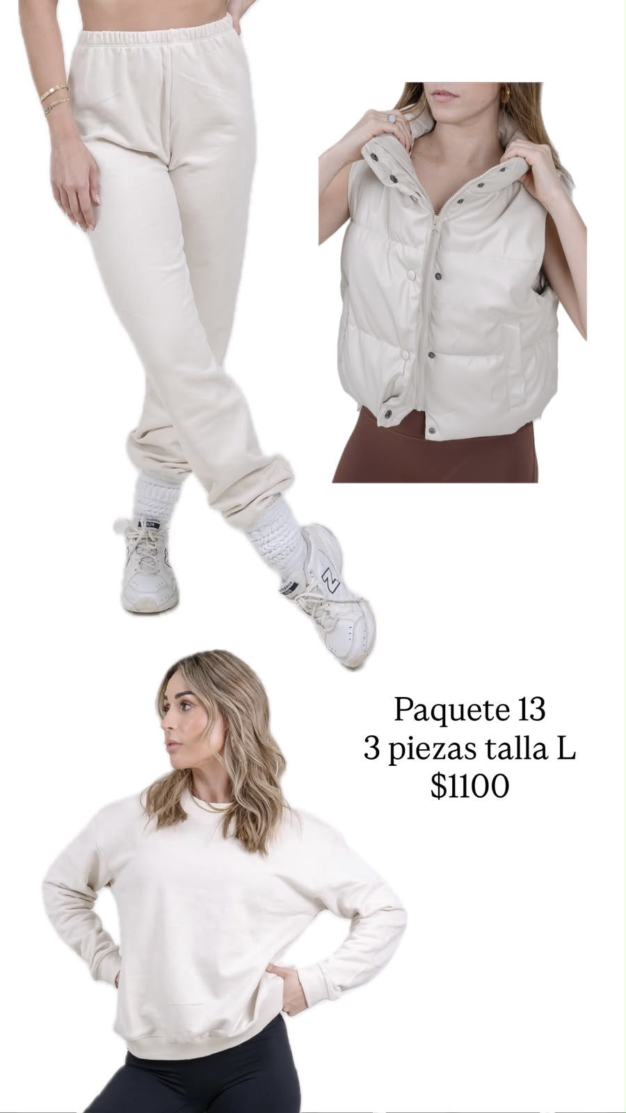 Paquete talla L $1,100 3 piezas