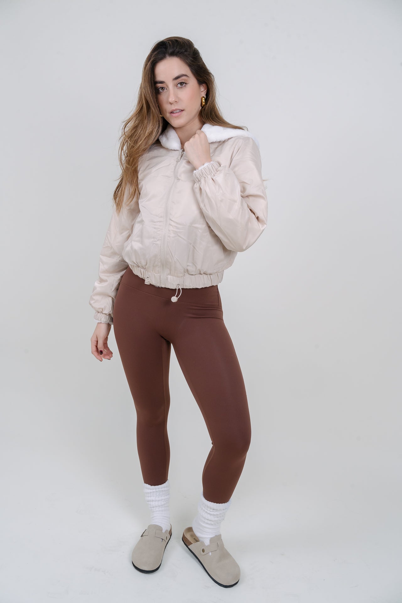 Chaqueta Reversible Cream