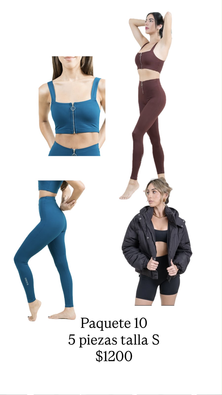 Paquete Talla S $1200 5 piezas
