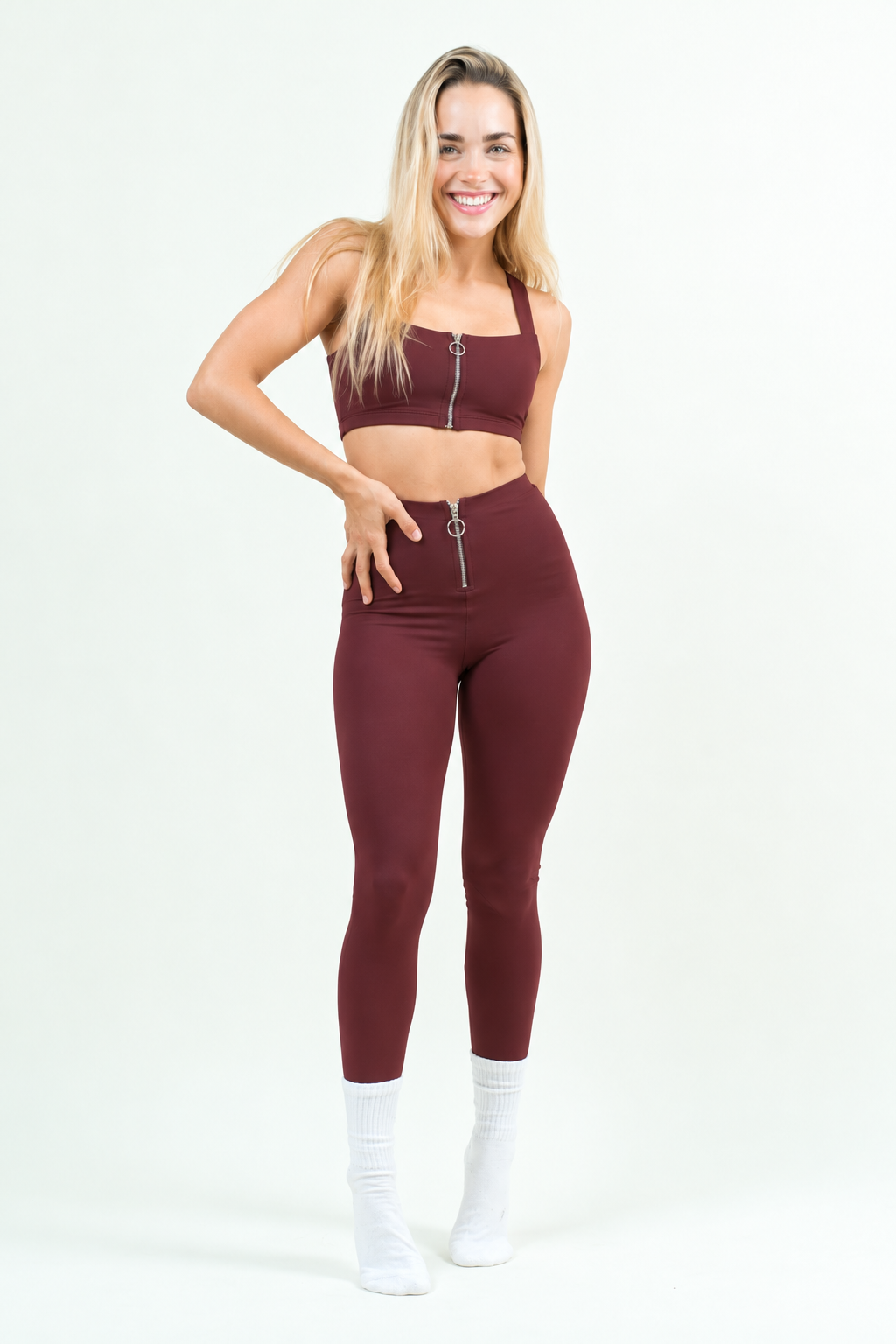 Leggin Zipper Brown