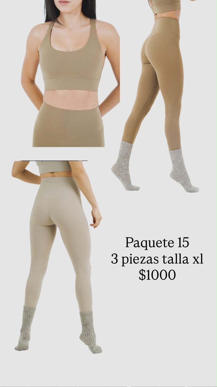 Paquete talla XL $1,200 3 pzas